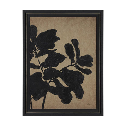 Mercana - Ficus Silhouette II by Mercana Studio a Hand Embellished Framed Art Print Matted under Glass - 15663 view 1
