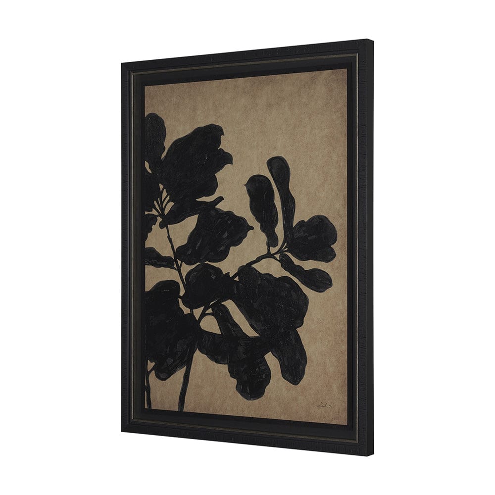 Mercana - Ficus Silhouette II by Mercana Studio a Hand Embellished Framed Art Print Matted under Glass - 15663 view 2