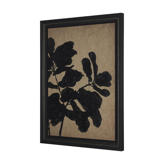 Mercana - Ficus Silhouette II by Mercana Studio a Hand Embellished Framed Art Print Matted under Glass - 15663 view 2