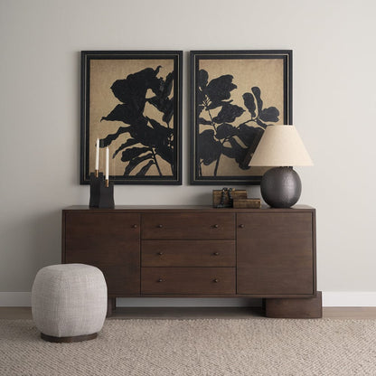 Mercana - Ficus Silhouette II by Mercana Studio a Hand Embellished Framed Art Print Matted under Glass - 15663 view 8