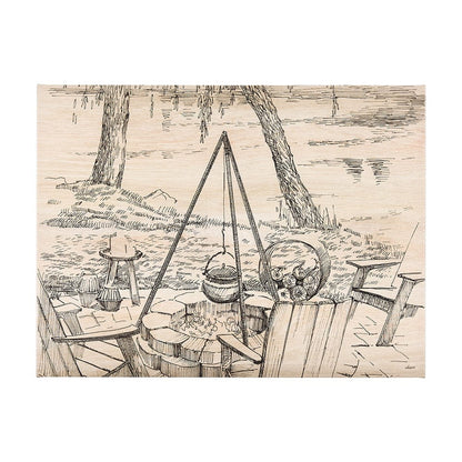 Mercana - Fireside I by Mercana Studio a Hand Embellished Textured Canvas - 102481-S view 1