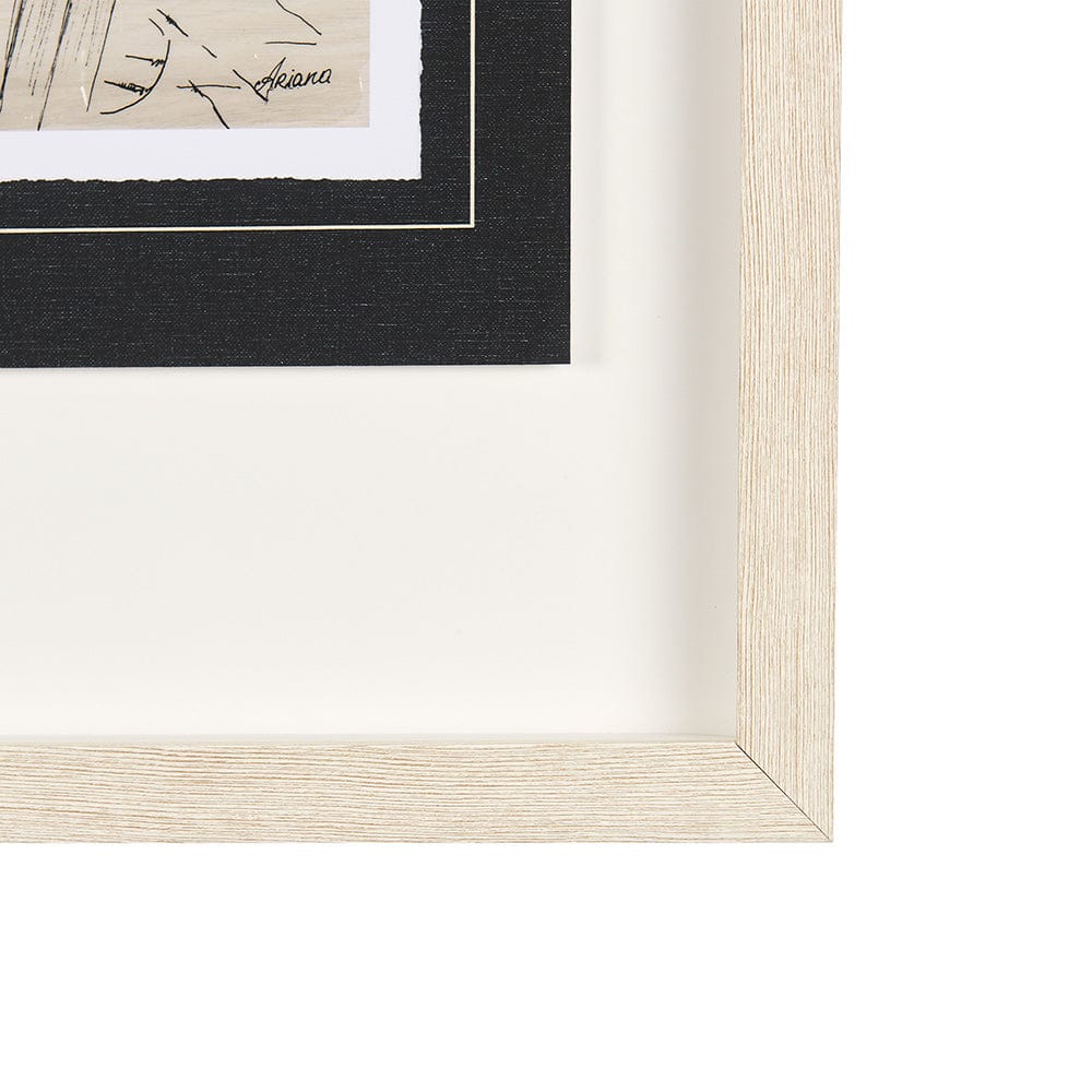 Mercana - Fireside I by Mercana Studio a Hand Embellished Textured Framed Art Print Matted under Glass - 14711 view 3