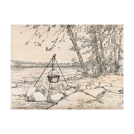 Mercana - Fireside II by Mercana Studio a Hand Embellished Textured Canvas - 102482-L view 1