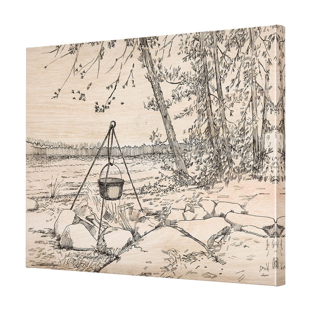 Mercana - Fireside II by Mercana Studio a Hand Embellished Textured Canvas - 102482-L view 2