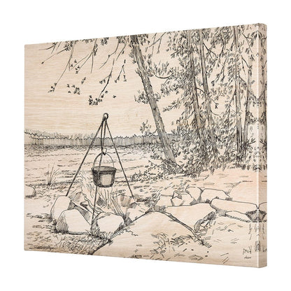 Mercana - Fireside II by Mercana Studio a Hand Embellished Textured Canvas - 102482-L view 2