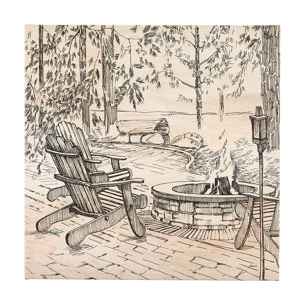 Mercana - Fireside III by Mercana Studio a Hand Embellished Textured Canvas - 102483-L view 1