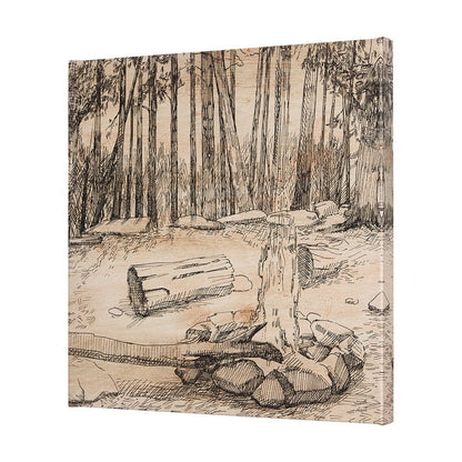 Mercana - Fireside IV by Mercana Studio a Hand Embellished Textured Canvas - 102484-L view 2