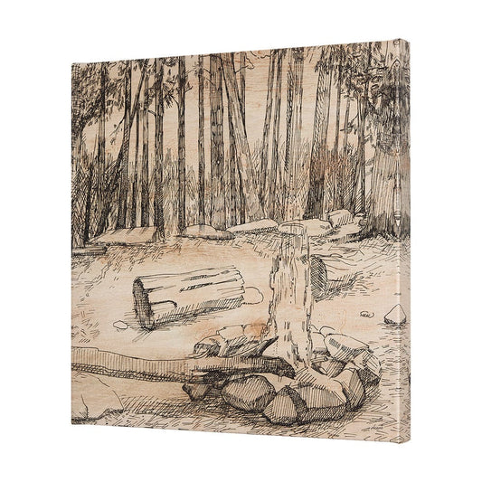 Mercana - Fireside IV by Mercana Studio a Hand Embellished Textured Canvas - 102484-L view 2