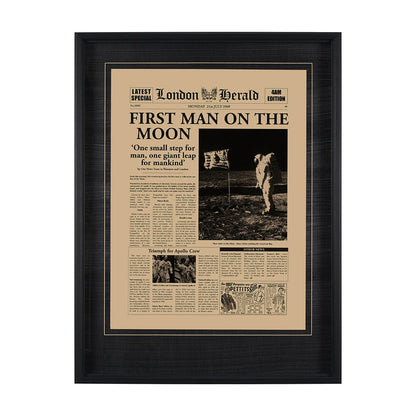 Mercana - First Man On The Moon by Vintage Collection Hand Embelished Framed Art Photo Matted under Glass - 8897 view 1