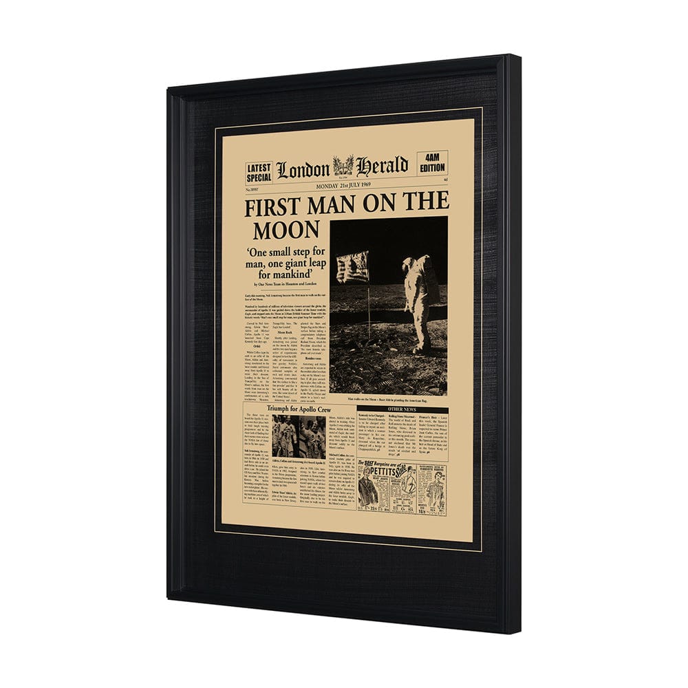 Mercana - First Man On The Moon by Vintage Collection Hand Embelished Framed Art Photo Matted under Glass - 8897 view 2