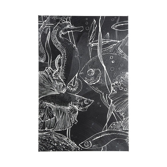 Mercana - Fish Black I by Ariana a Hand Embellished Textured Canvas - 101980-L view 1