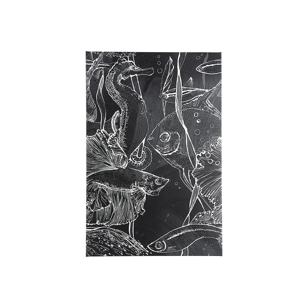 Mercana - Fish Black I by Ariana a Hand Embellished Textured Canvas - 101980-S view 1