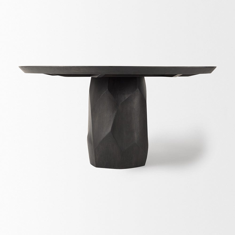 Mercana - Fitzgerald 60" Round Brown Solid Wood Top & Base Dining Table - 68565-AB view 3