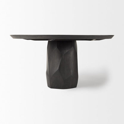 Mercana - Fitzgerald 60" Round Brown Solid Wood Top & Base Dining Table - 68565-AB view 3