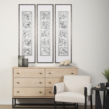 Mercana - Five Square by Studio M a handmade Original Framed Artwork under Glass - 15037 view 8