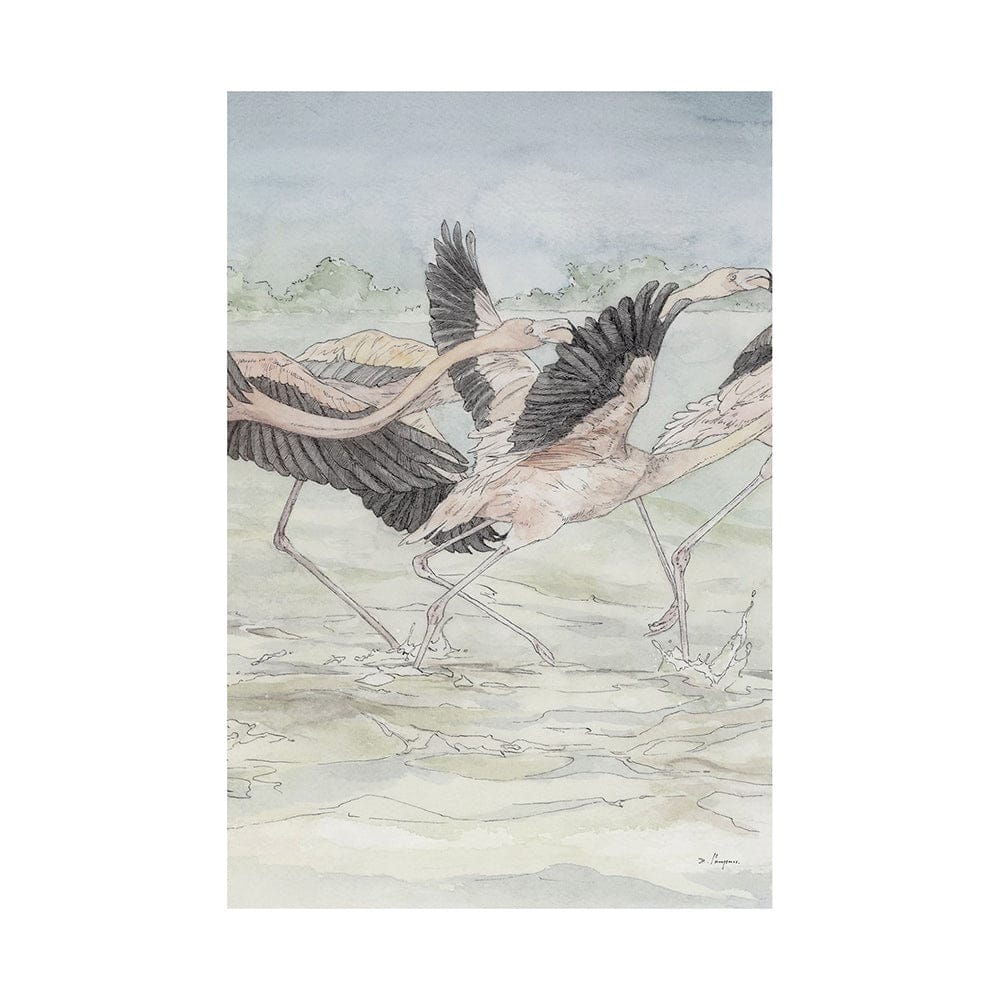 Mercana - Flamingo II by Mercana Studio a Hand Embellished Textured Canvas - 101490-L view 1