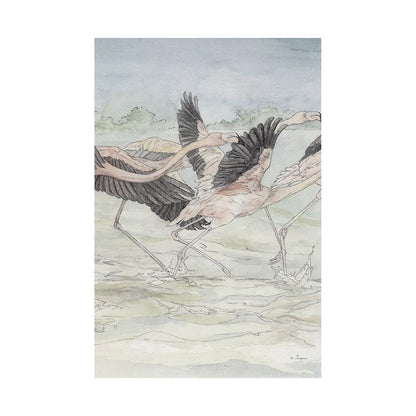 Mercana - Flamingo II by Mercana Studio a Hand Embellished Textured Canvas - 101490-L view 1
