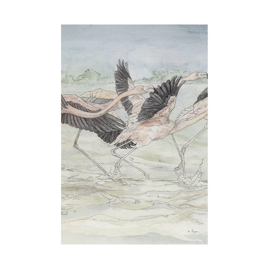 Mercana - Flamingo II by Mercana Studio a Hand Embellished Textured Canvas - 101490-L view 1
