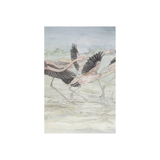 Mercana - Flamingo II by Mercana Studio a Hand Embellished Textured Canvas - 101490-S view 1