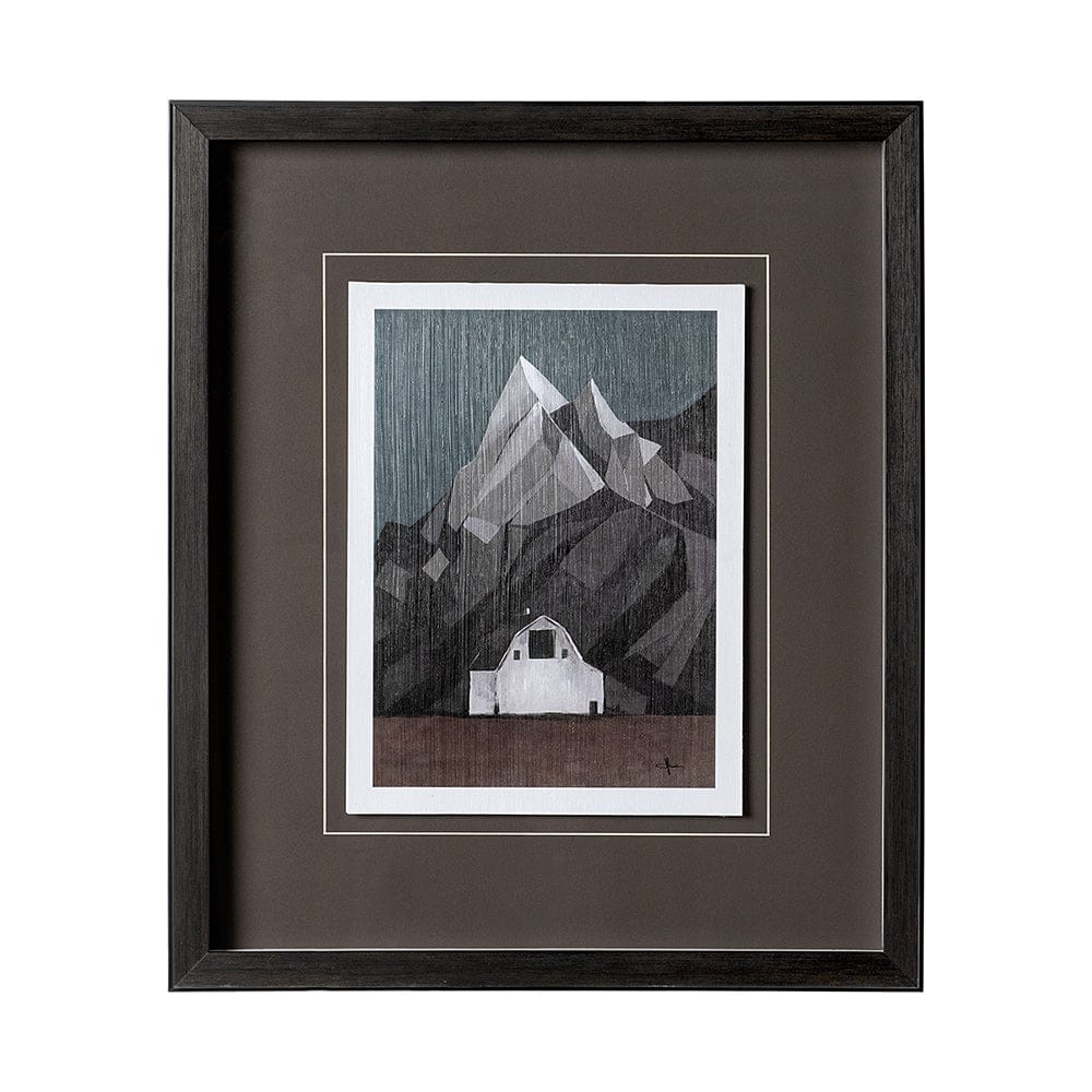 Mercana - Flatten Barn I by Mercana Studio a Hand Embellished Textured Framed Art Print Matted under Glass - 12768 view 1