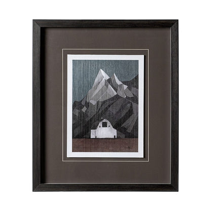 Mercana - Flatten Barn I by Mercana Studio a Hand Embellished Textured Framed Art Print Matted under Glass - 12768 view 1