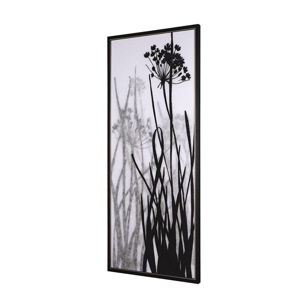 Mercana - Floral Silhouette I by Mercana Studio a Hand Embellished Textured Framed Canvas - 102586-FL view 2