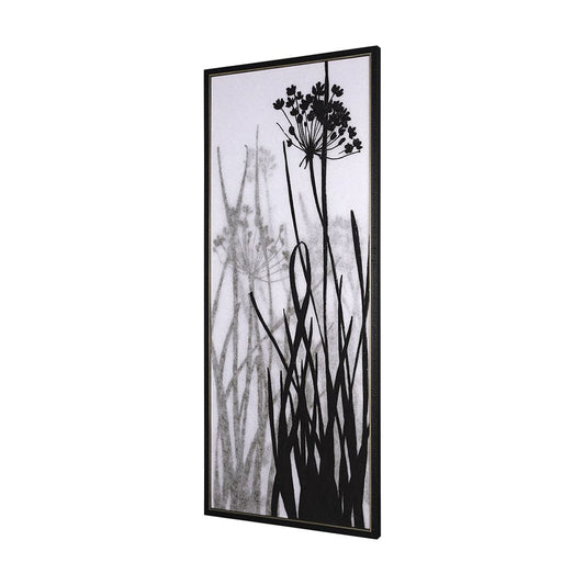 Mercana - Floral Silhouette I by Mercana Studio a Hand Embellished Textured Framed Canvas - 102586-FL view 2