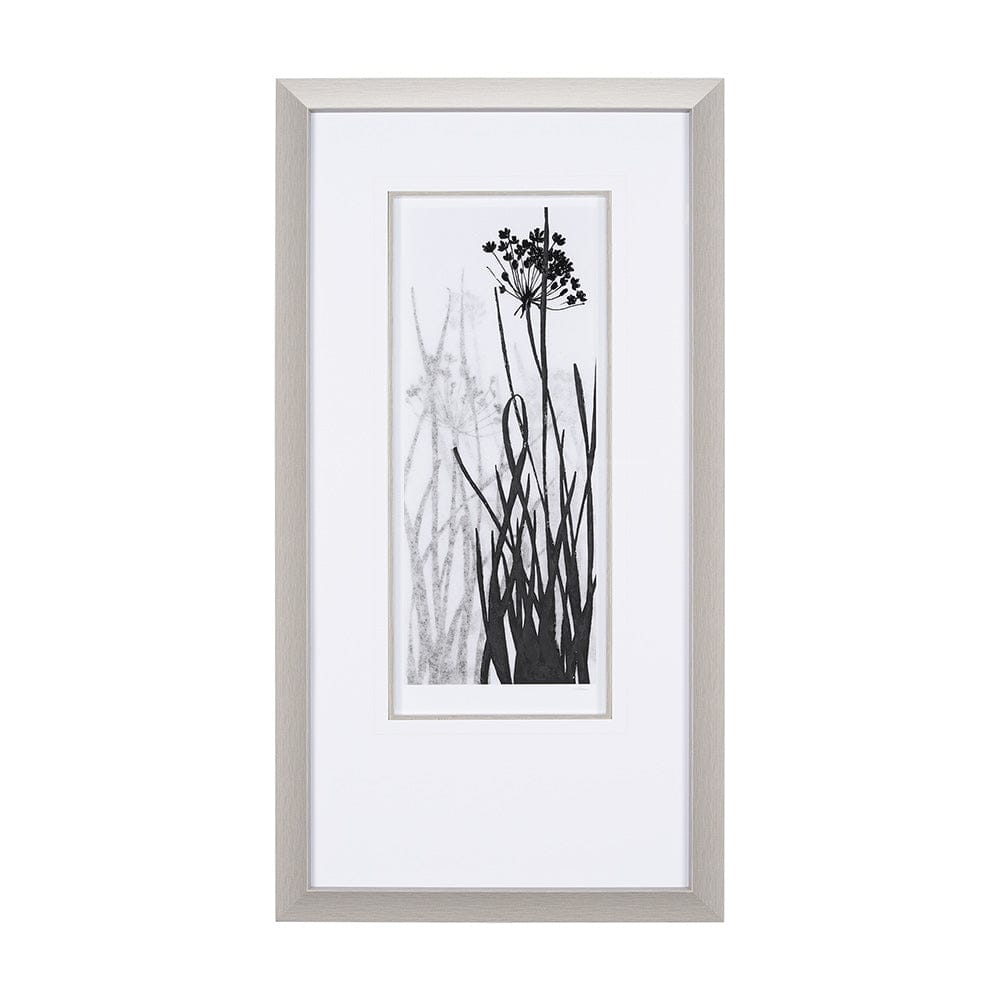 Mercana - Floral Silhouette I by Mercana Studio Hand Embellished Textured Framed Art Print Matted under Glass - 15010 view 1