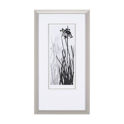 Mercana - Floral Silhouette I by Mercana Studio Hand Embellished Textured Framed Art Print Matted under Glass - 15010 view 1