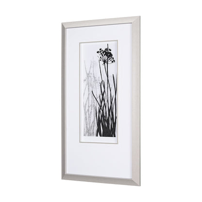 Mercana - Floral Silhouette I by Mercana Studio Hand Embellished Textured Framed Art Print Matted under Glass - 15010 view 2