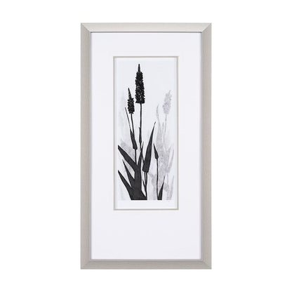Mercana - Floral Silhouette II by Mercana Studio Hand Embellished Textured Framed Art Print Matted under Glass - 15011 view 1