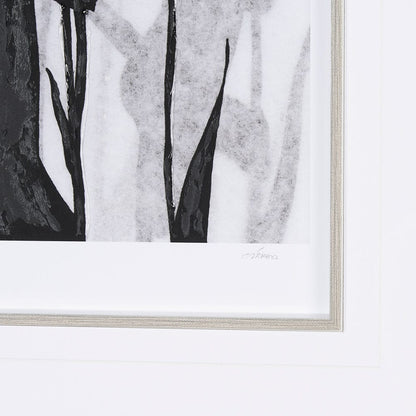 Mercana - Floral Silhouette II by Mercana Studio Hand Embellished Textured Framed Art Print Matted under Glass - 15011 view 6