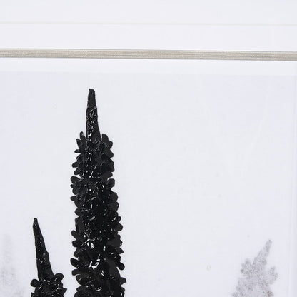 Mercana - Floral Silhouette II by Mercana Studio Hand Embellished Textured Framed Art Print Matted under Glass - 15011 view 7