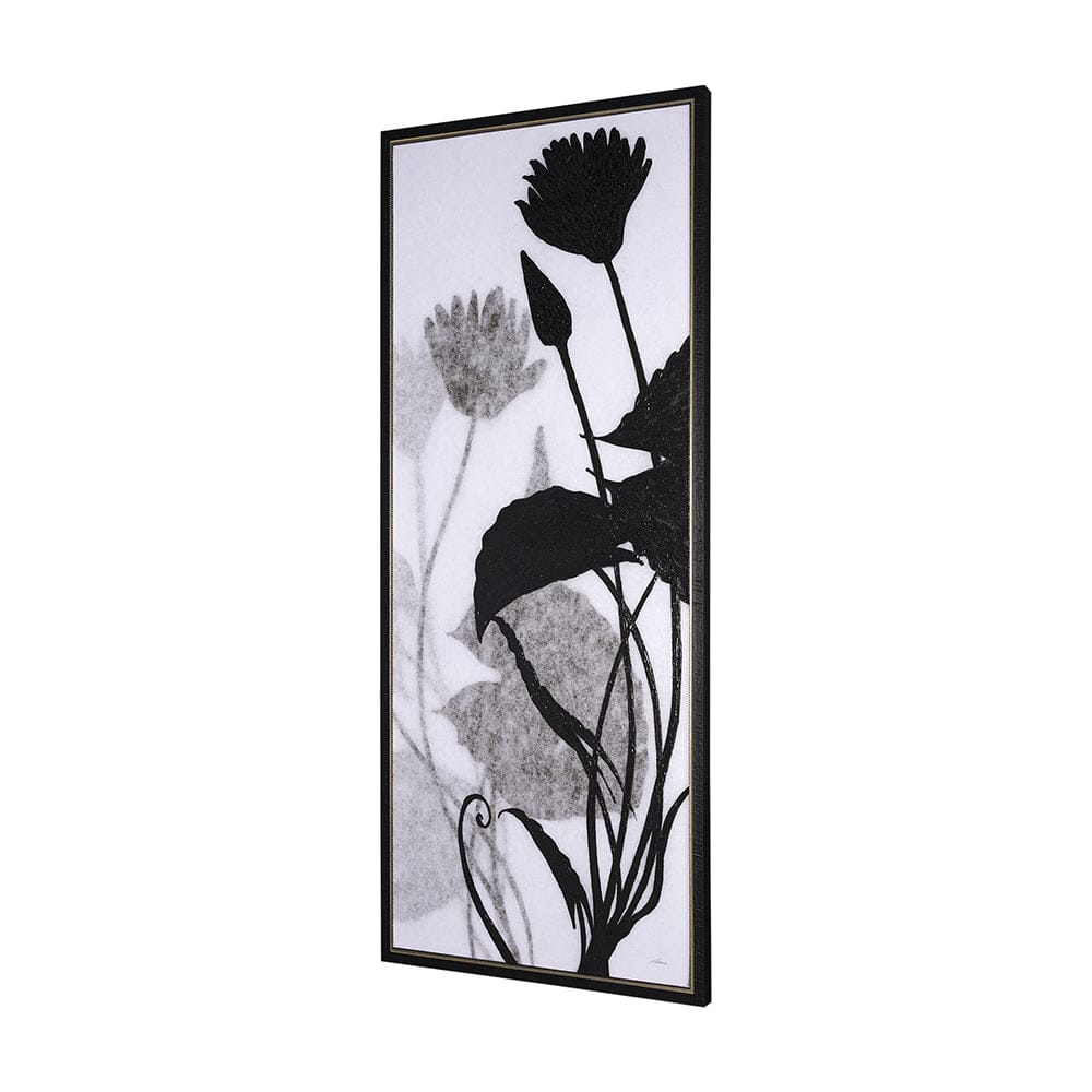 Mercana - Floral Silhouette III by Mercana Studio a Hand Embellished Textured Framed Canvas - 102588-FL view 2