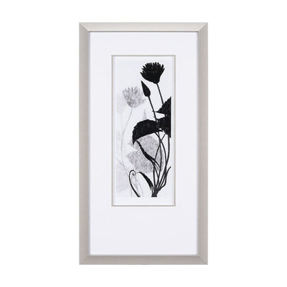 Mercana - Floral Silhouette III by Mercana Studio Hand Embellished Textured Framed Art Print Matted under Glas - 15012 view 1