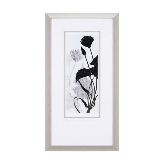Mercana - Floral Silhouette III by Mercana Studio Hand Embellished Textured Framed Art Print Matted under Glas - 15012 view 1