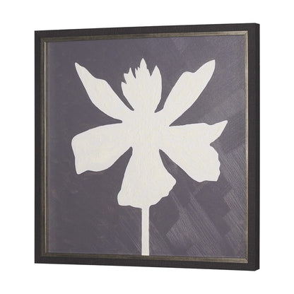 Mercana - Floral Silhouettes IV by Liz Jardine a Hand Embelished Textured Framed Art Print - 15454 view 2