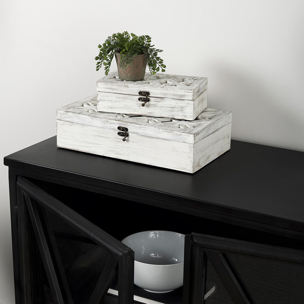 Mercana - Floribundus Off-White Decorative Boxes (Set of 2) - 57544_CLOSEOUT view 11