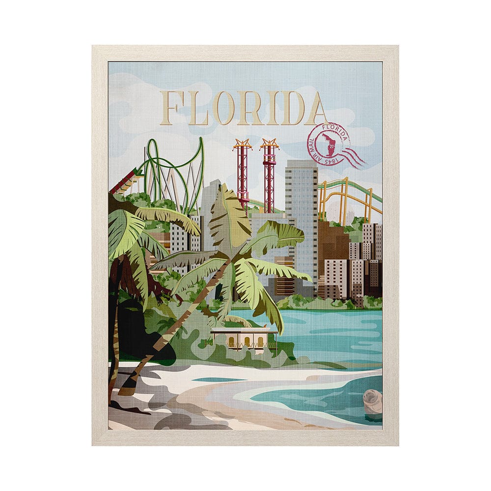 Mercana - Florida Go USA L by Mercana Studio a Hand Embellished Decograph Framed Art Print - 14060 view 1