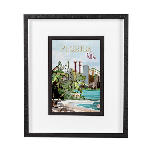 Mercana - Florida Go USA M by Mercana Studio a Framed Art Print Matted under Glass - 14062 view 1