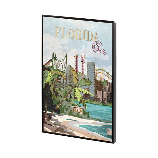 Mercana - Florida Go USA SM by Mercana Studio a Hand Embellished Decograph Framed Art Print - 14047 view 2