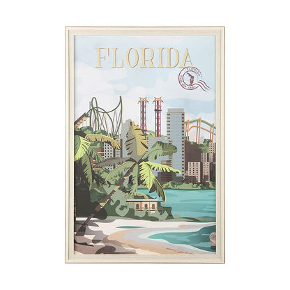 Mercana - Florida Go USA XL by Mercana Studio a Hand Embellished Decograph Framed Art Print under Glass - 14056 view 1