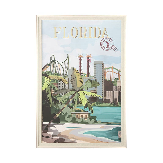 Mercana - Florida Go USA XL by Mercana Studio a Hand Embellished Decograph Framed Art Print under Glass - 14056 view 1