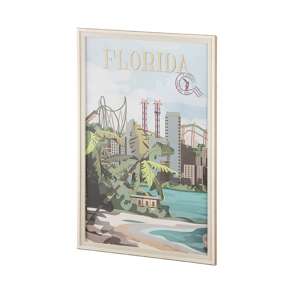 Mercana - Florida Go USA XL by Mercana Studio a Hand Embellished Decograph Framed Art Print under Glass - 14056 view 2