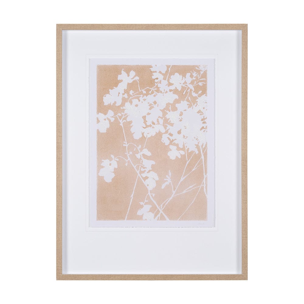 Mercana - Flower Silhouette-Jasmine by Mercana Studio Hand Embelished Framed Art Print Matted under Glass - 15052 view 1