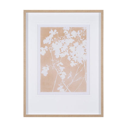 Mercana - Flower Silhouette-Jasmine by Mercana Studio Hand Embelished Framed Art Print Matted under Glass - 15052 view 1