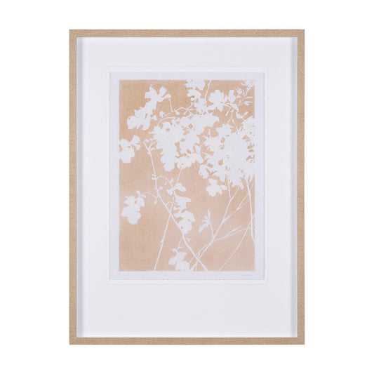 Mercana - Flower Silhouette-Jasmine by Mercana Studio Hand Embelished Framed Art Print Matted under Glass - 15052 view 1