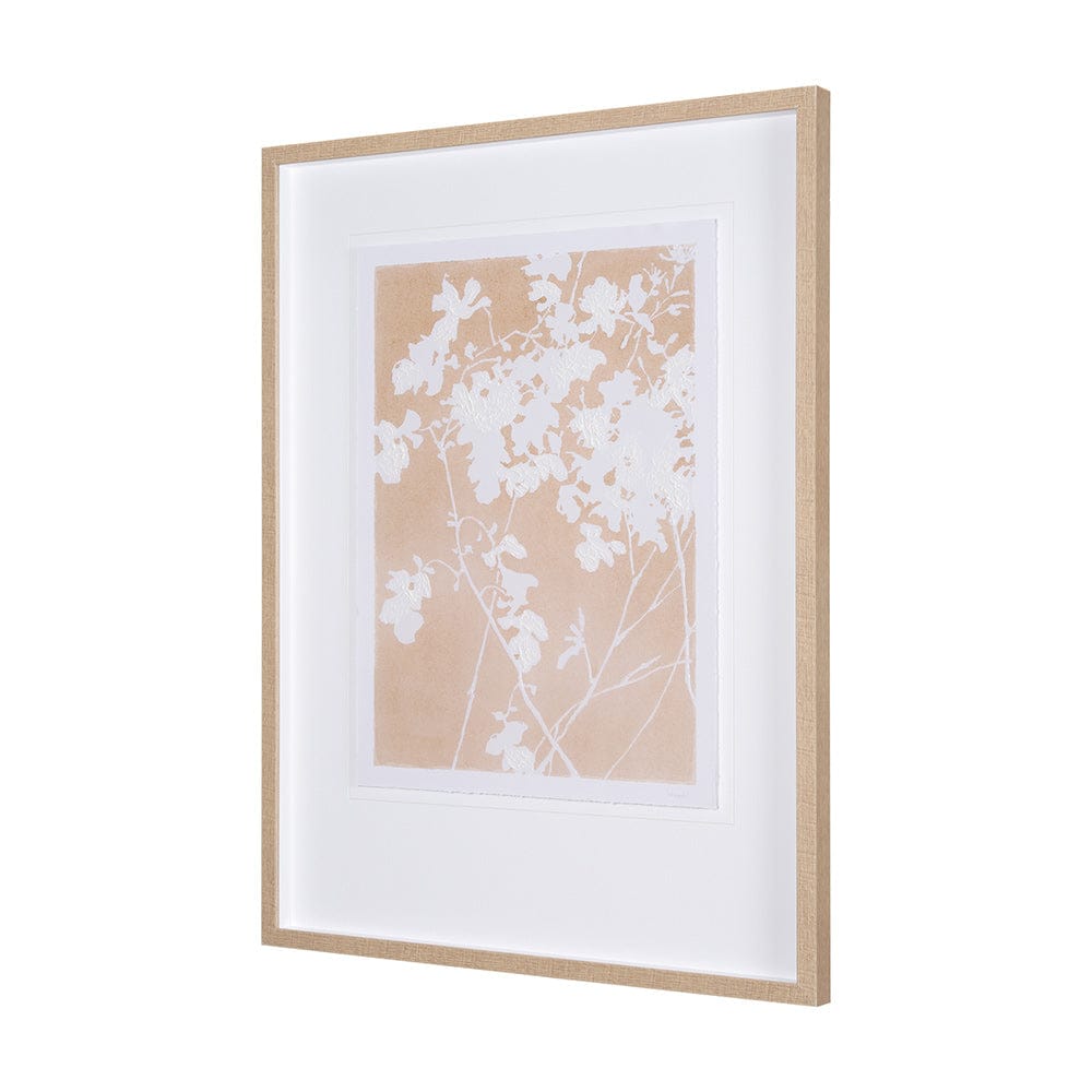 Mercana - Flower Silhouette-Jasmine by Mercana Studio Hand Embelished Framed Art Print Matted under Glass - 15052 view 2