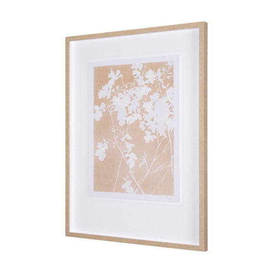 Mercana - Flower Silhouette-Jasmine by Mercana Studio Hand Embelished Framed Art Print Matted under Glass - 15052 view 2