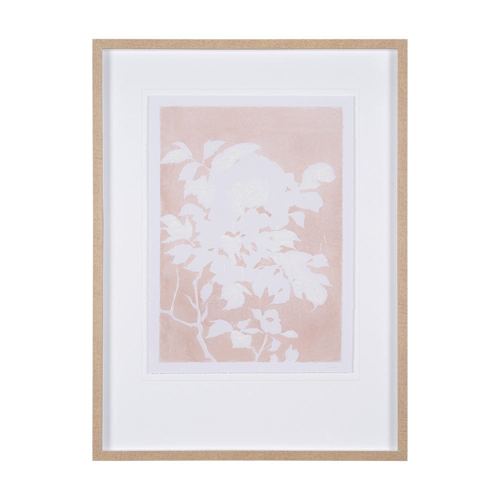 Mercana - Flower Silhouette-Peony by Mercana Studio Hand Embellished Framed Art Print Matted under Glass - 15050 view 1